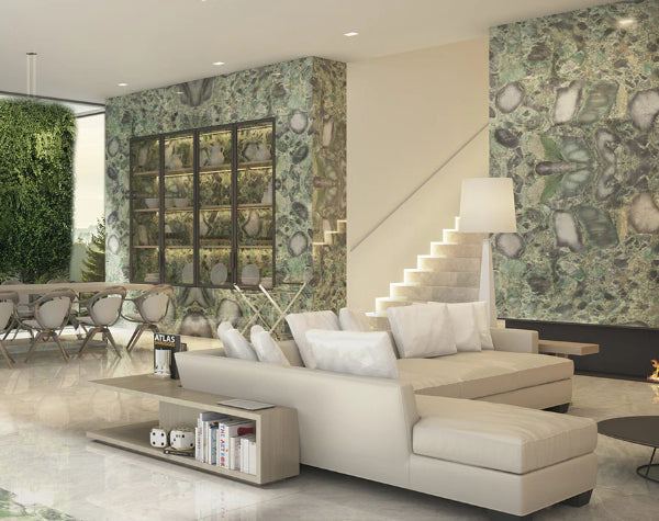 Living Room | Emerald Green Quartzite Slab