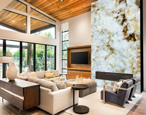 Living Room | Sunshine Quartzite Slab