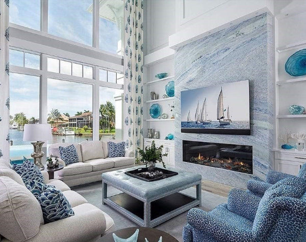 Living Room | Blue Shadow Marble Slab