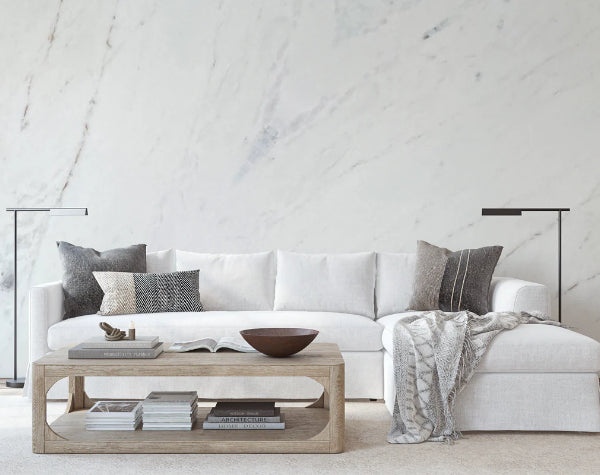 Living Room | White Vitoria Marble Slab
