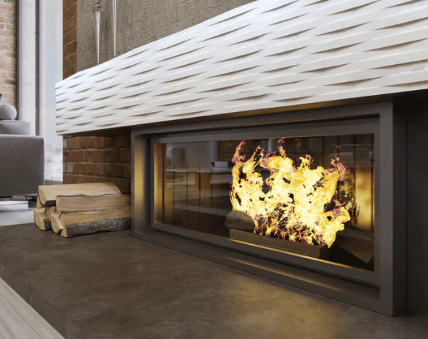 Fireplace | Alabaster Marble Interwoven Panel Wall Veneer