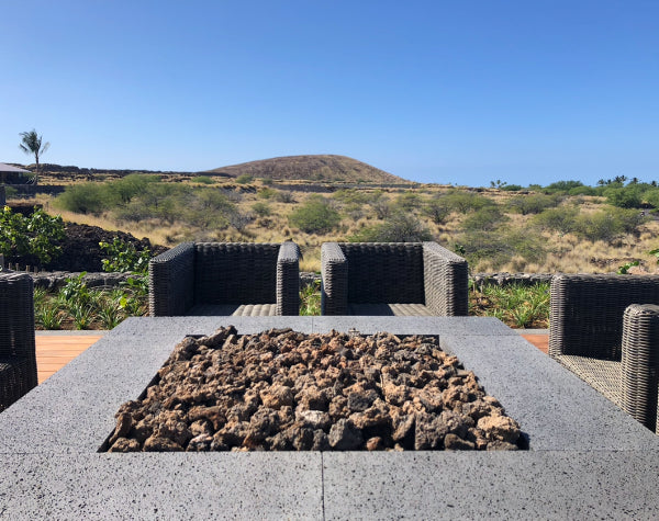 Puka Lava Grey Basalt Fire Pit Hawaii Stone Imports