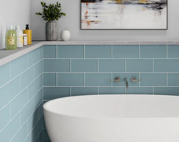 Bathroom | Stratos Glass Essentials 3" Hex Tile
