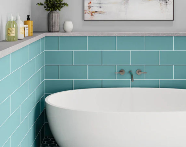 Bathroom | Azure Glass Essentials 12x6 Tile