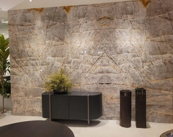 Living Room | Crystal Valente Quartz Slab