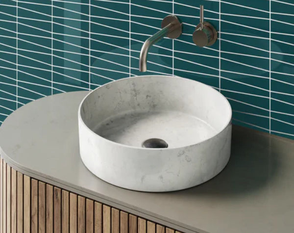 Bathroom | Lagoon Glass Waveline Mosaic