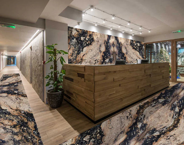 Front Desk | Magma Gold Granite Slab