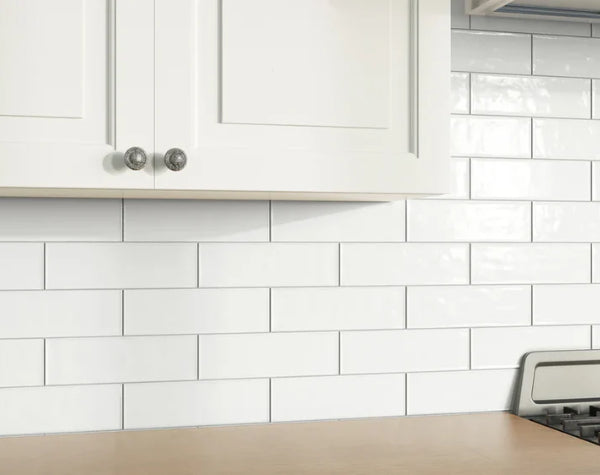 Kitchen | Ash White Ceramic Nomad 12x3.5 Tile
