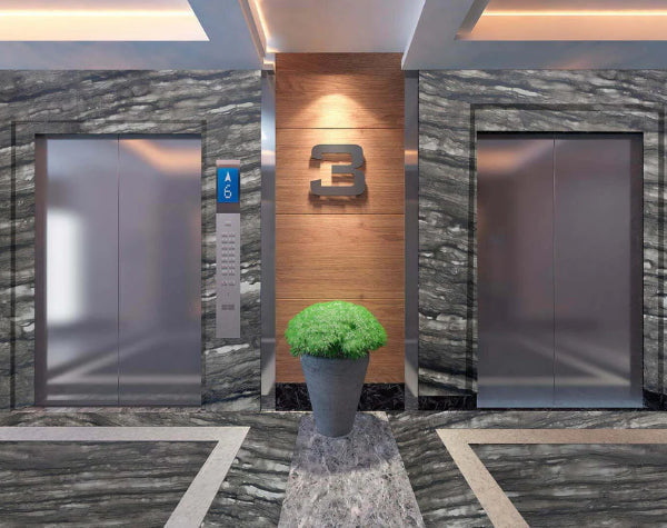 Front Desk | Sequoia Brown Marble Slab