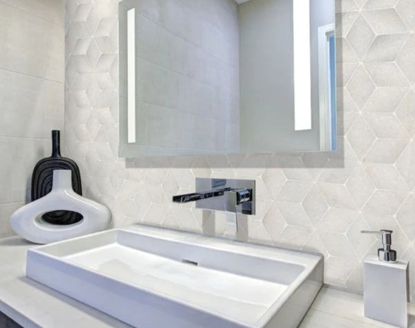 Crystal White Marble Paragon Hex Profile Hawaii Stone Imports
