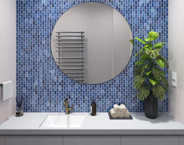 Bathroom | Indigo Lava Glass 2x1 Offset