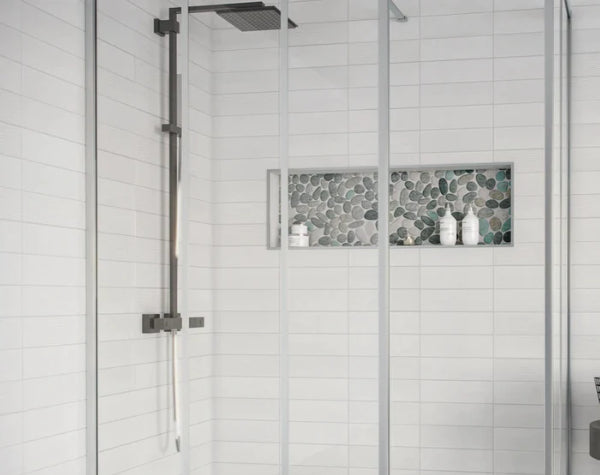 Bathroom | Just White Ceramic Nomad 12x3.5 Sago Tile