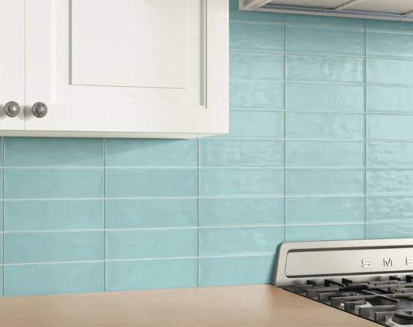 Kitchen | Sea Foam Ceramic Nomad 12x3.5 Tile