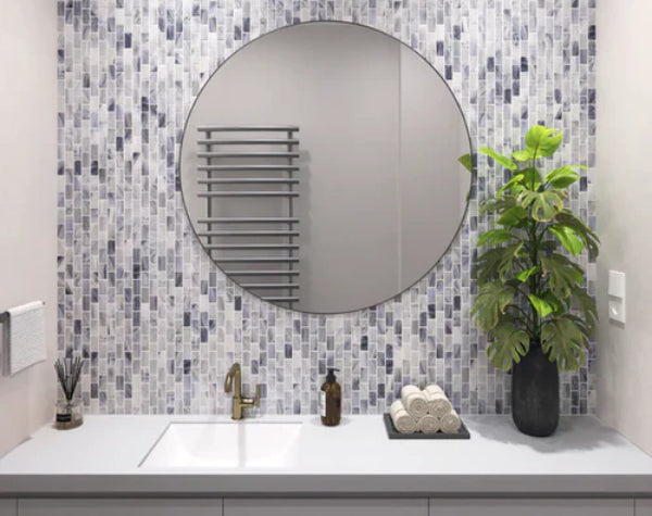 Bathroom | Sea Shadow Lava Glass 2x1 Offset