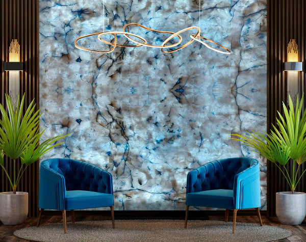 Living Room | Blue Crystal Quartzite Slab
