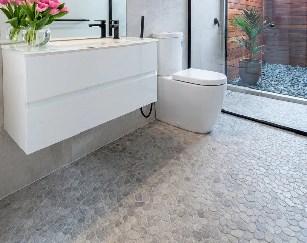 Volcano Grey Marble Cobbles Mosaic Hawaii Stone Imports