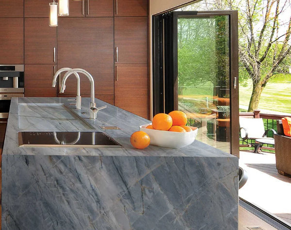 Kitchen Ijen Blue Quartzite Slab
