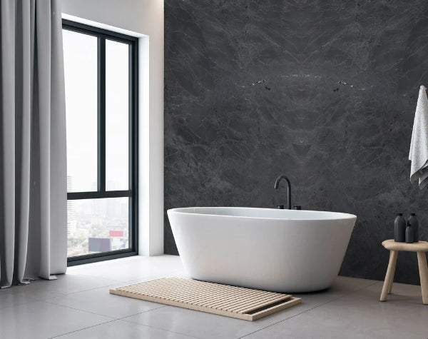Bathroom | Diamond Black Quartzite Slab