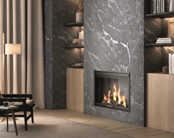 Fireplace | Silver Grey Granite Slab