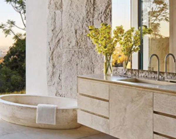 Bianco Dei Travertine Slab Hawaii Stone Imports