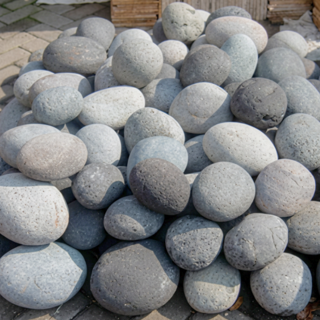 ANVIL GREY Polished Tumbled Garden Pebbles
