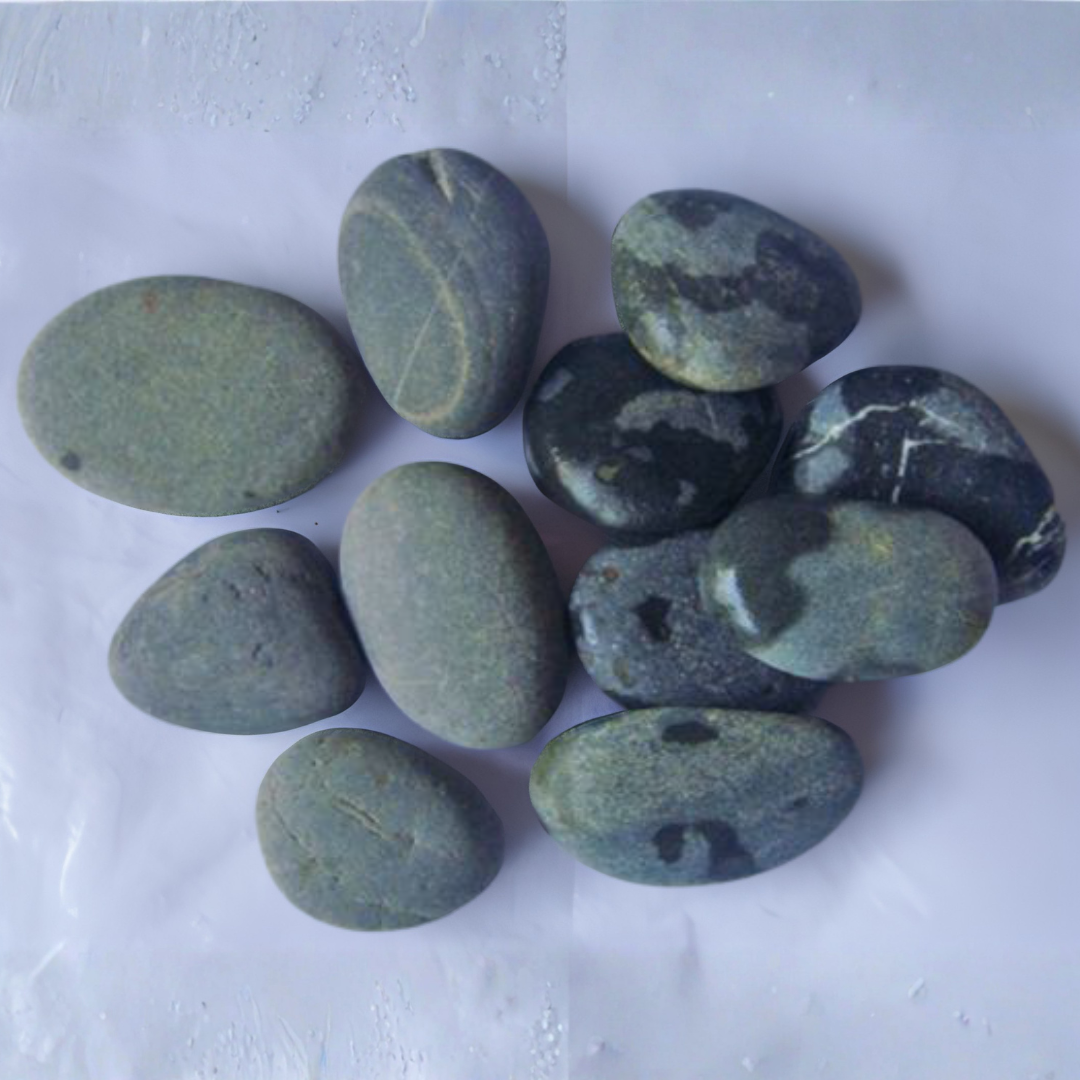 BLACK SUMATRA Polished Tumbled Garden Pebbles