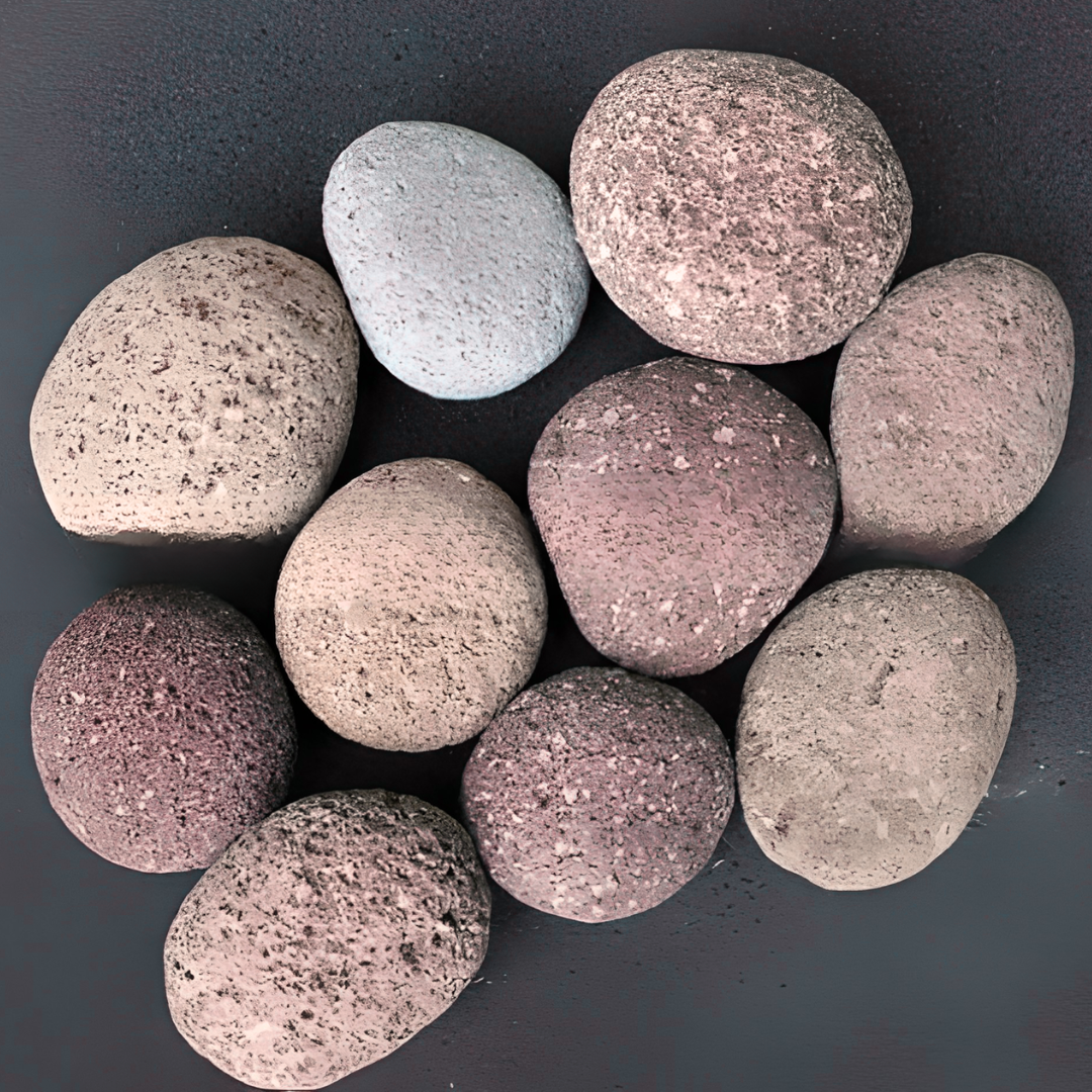 RED LAVA Polished Tumbled Garden Pebbles