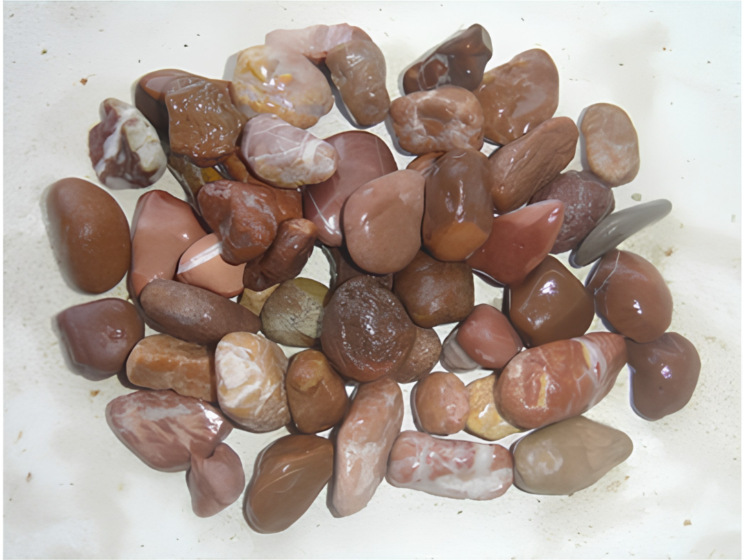 SICKNESS RED Polished Tumbled Garden Pebbles