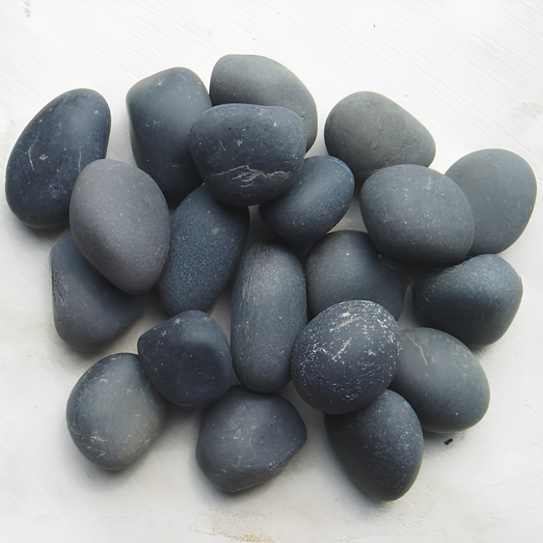 STAR BLACK Polished Tumbled Garden Pebble