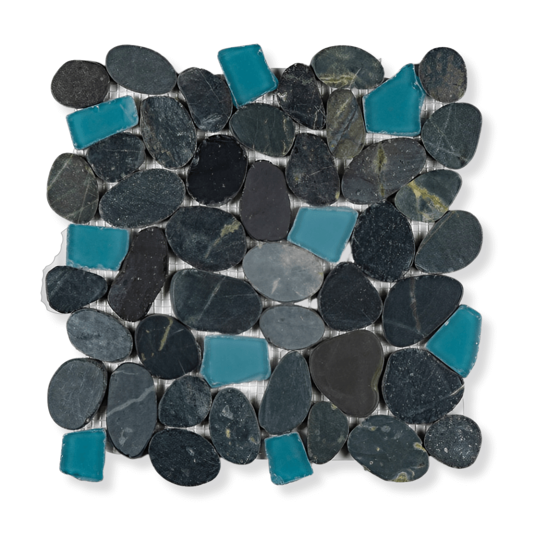 BLUE LAGOON MIX, FLAT SEA GLASS - Havai'iano