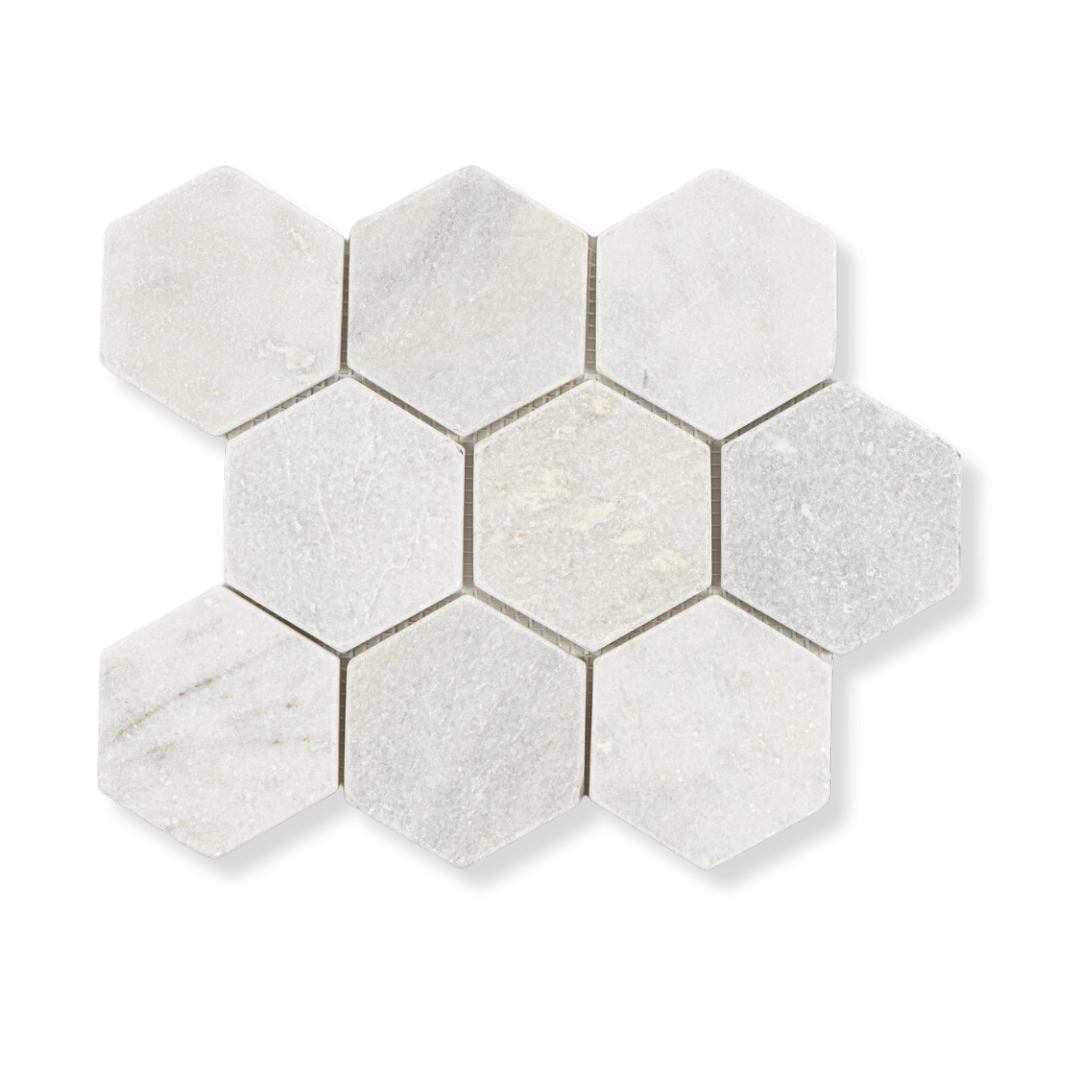 GLACIER WHITE, HEXAGON 4" - Havai'iano