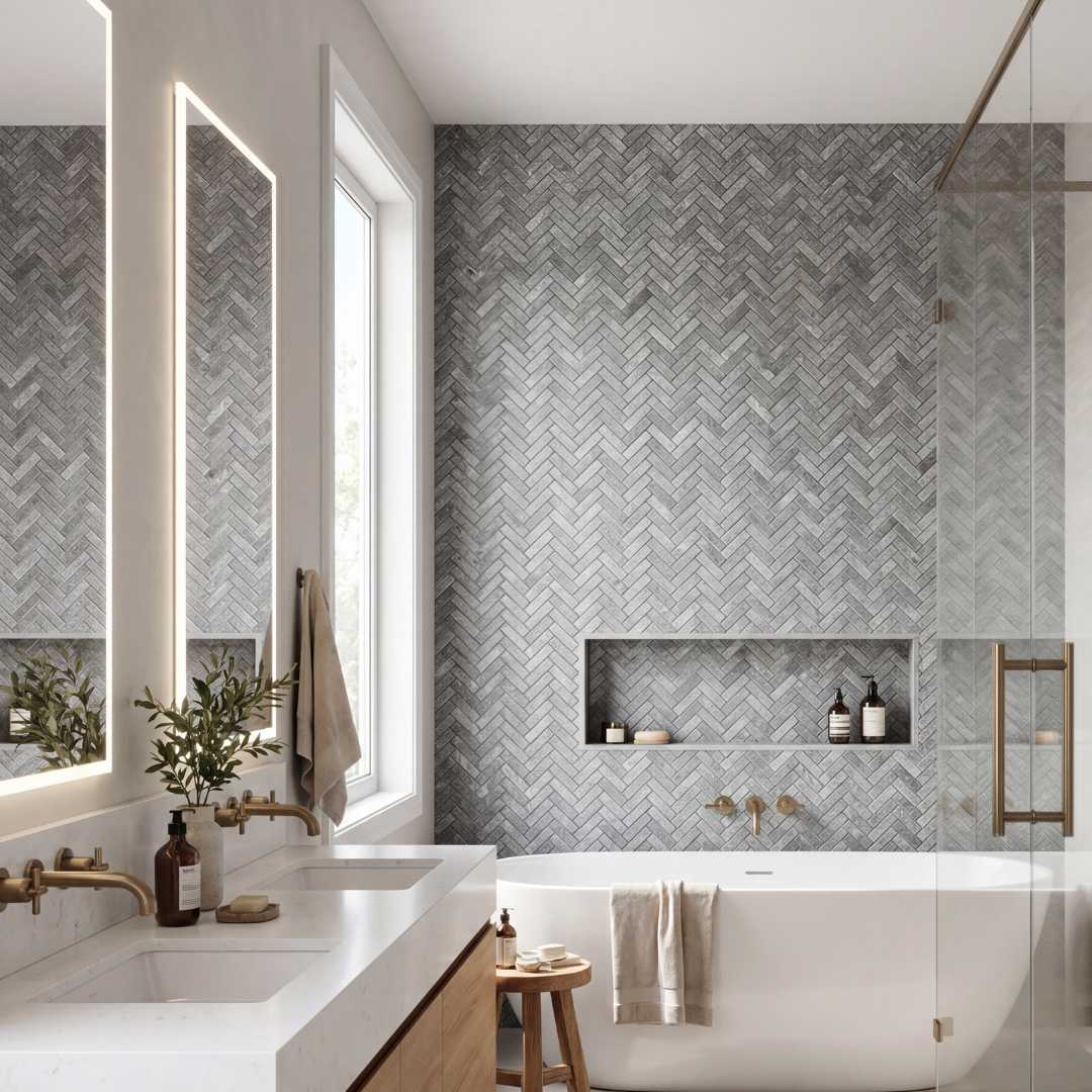 SILVER, HERRINGBONE - Havai'iano