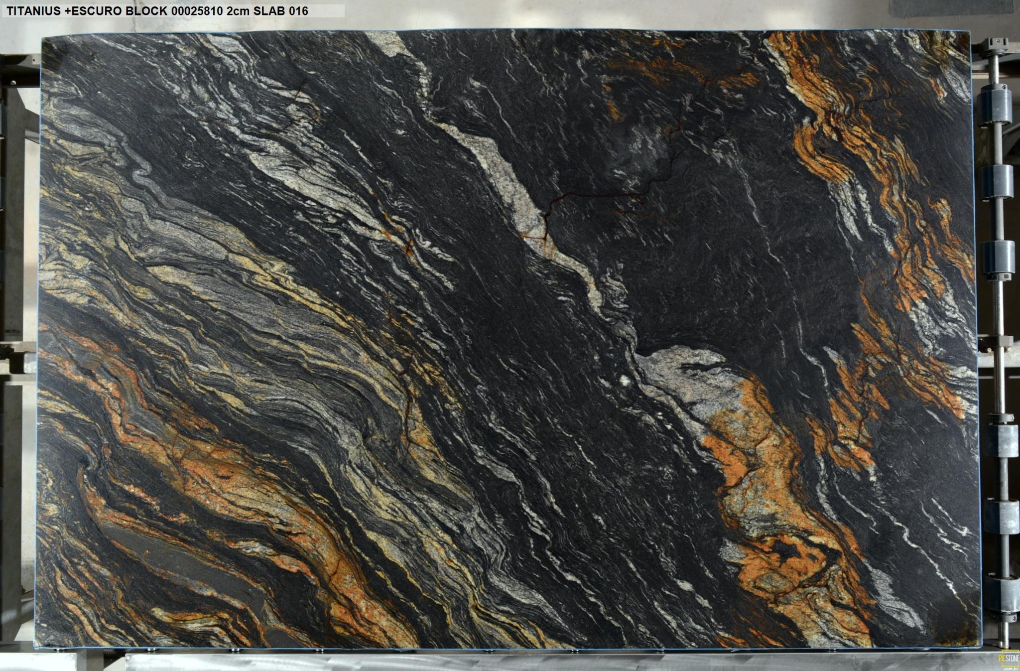 Titanius Black Granite Slab Hawaii Stone Imports