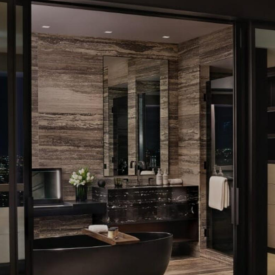Ocean Black Travertine Slab Hawaii Stone Imports