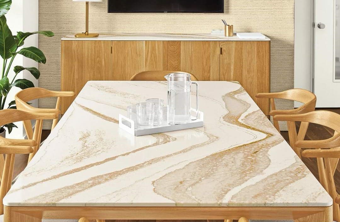 Brittanicca Gold Warm Cambria Quartz Slab Hawaii Stone Imports
