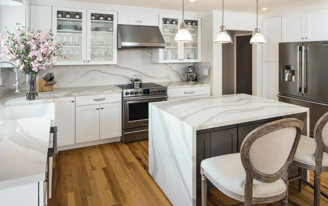Brittanicca Warm Cambria Quartz Slab Hawaii Stone Imports