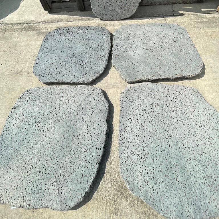 PUKA LAVA GREY - TUMBLED ROUND RANDOM EDGE, Basalt TUMBLED - 24" diameter & up 1 1/2" Paver (4 SF/PC)