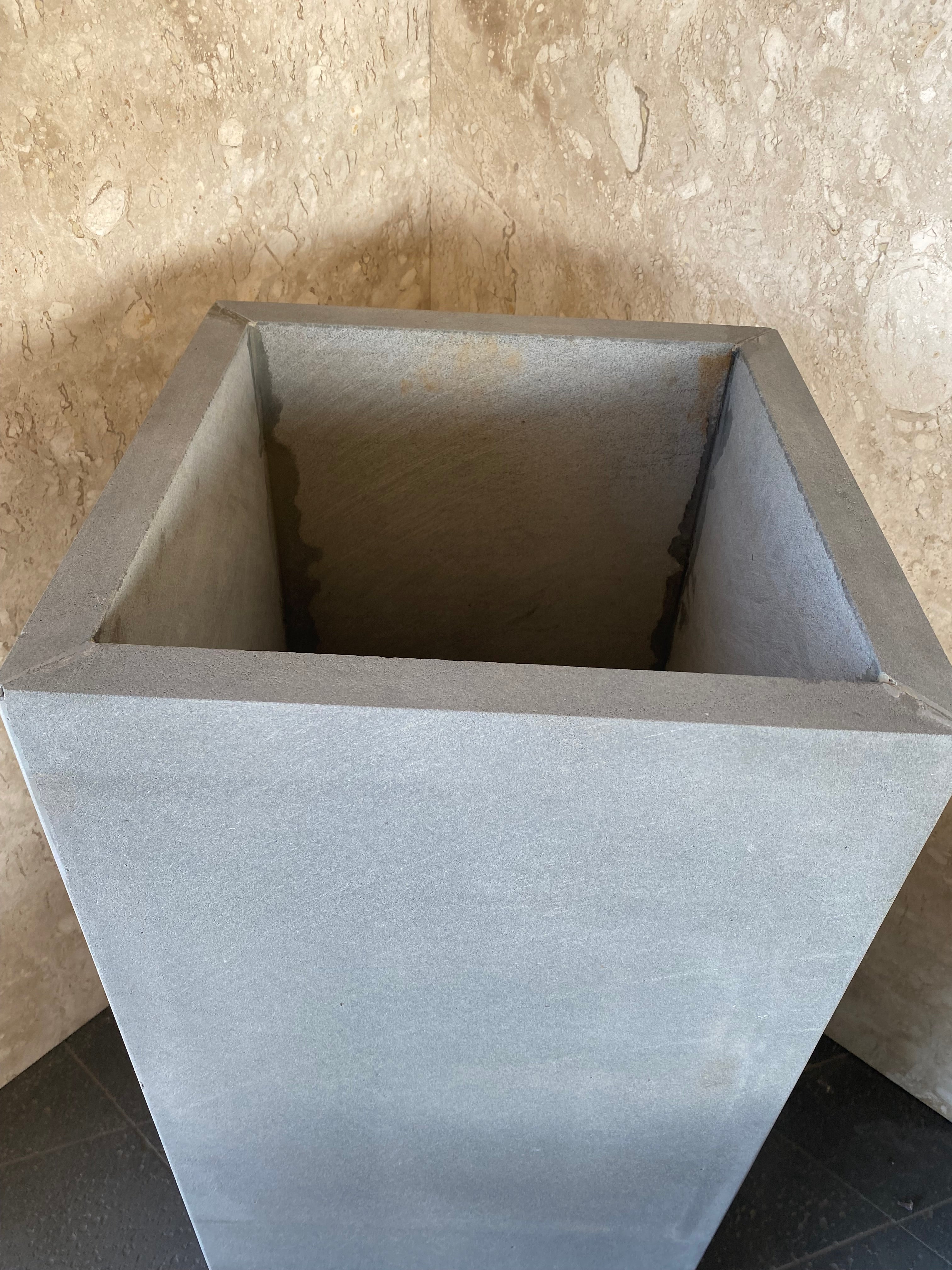 SOLID LAVA GREY Brushed Planter (TALL)