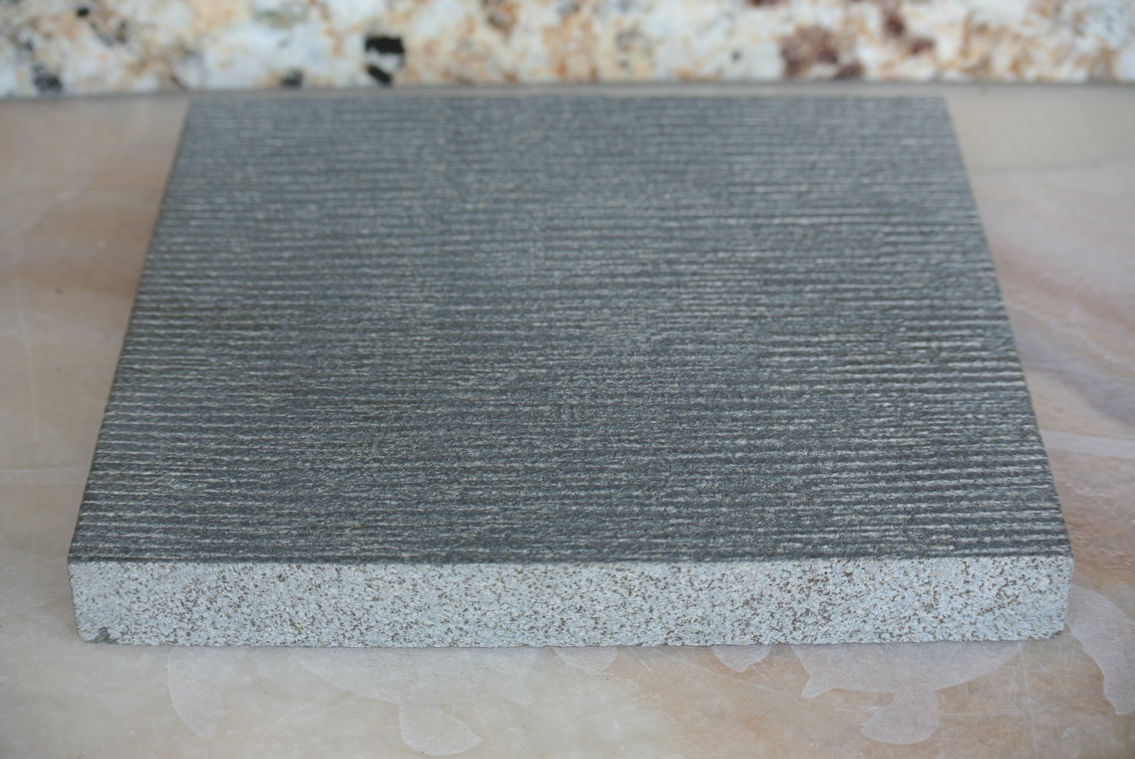 SOLID LAVA GREY Line-Chiseled-Brushed Wall Veneer