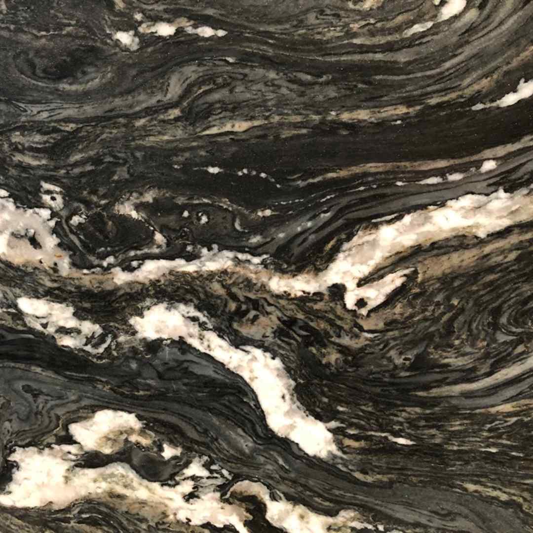 Mandala Black Marble Slab Hawaii Stone Imports
