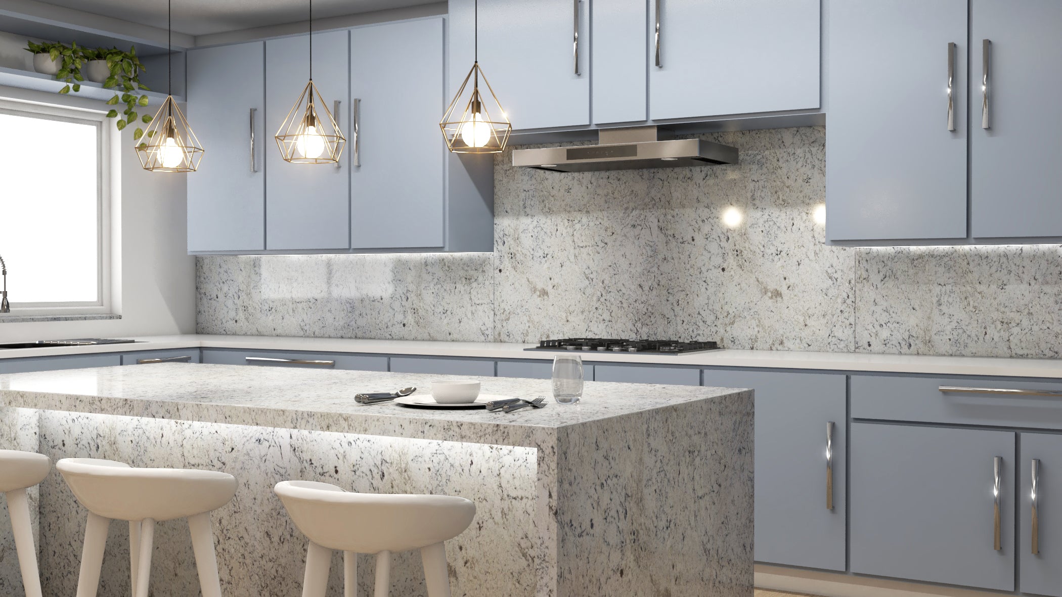 WHITE ICE Granite Polished Slab