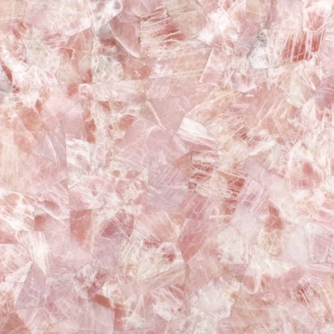 Rose Crystal Quartz Slab Hawaii Stone Imports