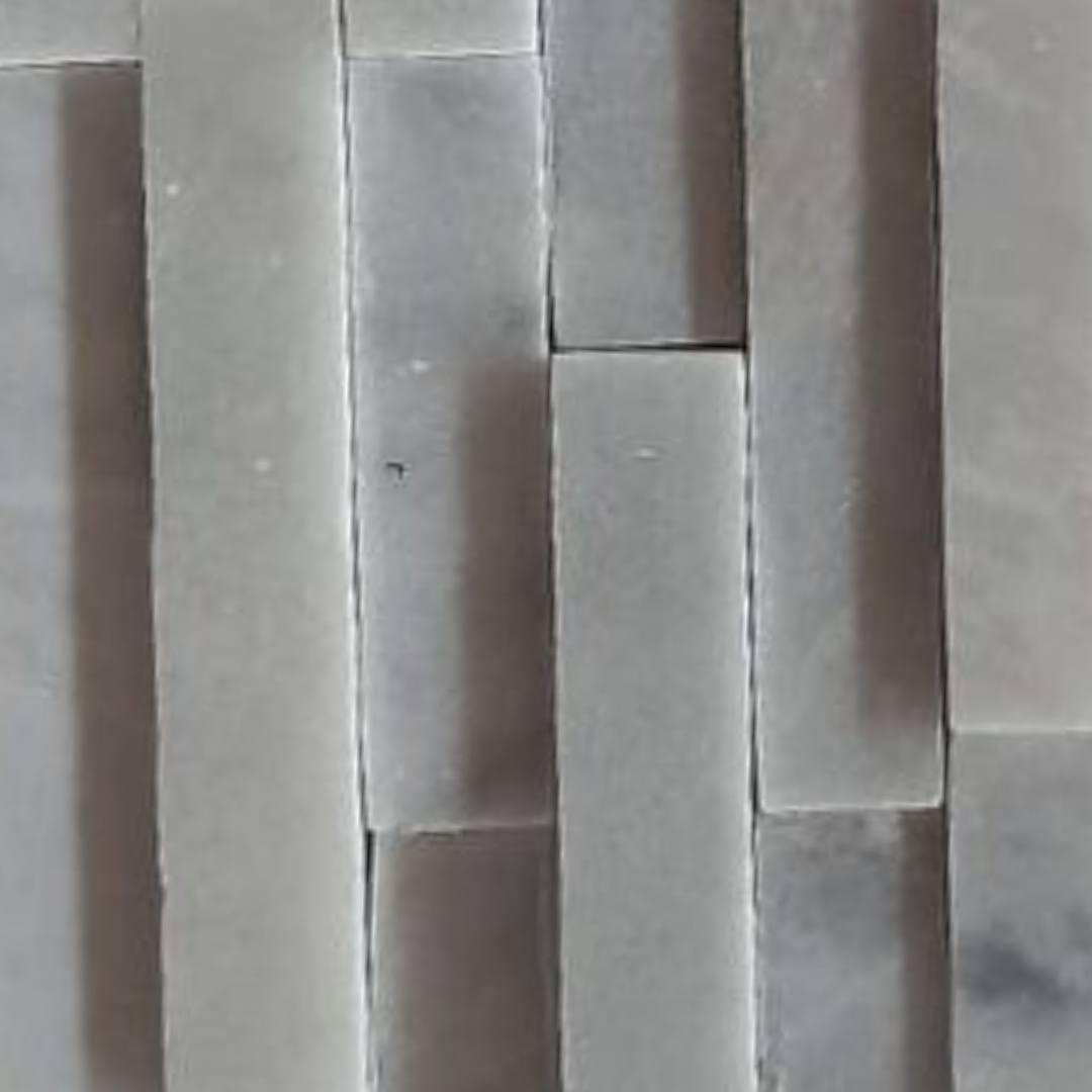 BIANCO GREY Stacked 3d Honed Cladding