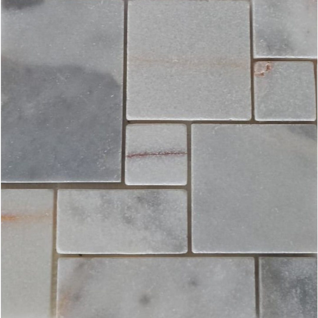 BIANCO VENUS Ashlar Tumbled Mosaic