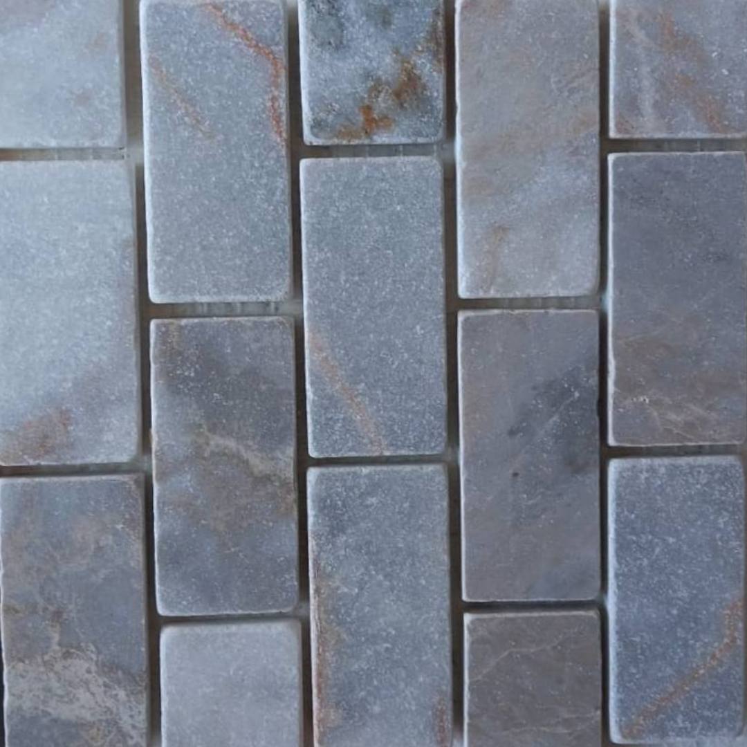 BIANCO VENUS Brick 2"X4" Tumbled Mosaic