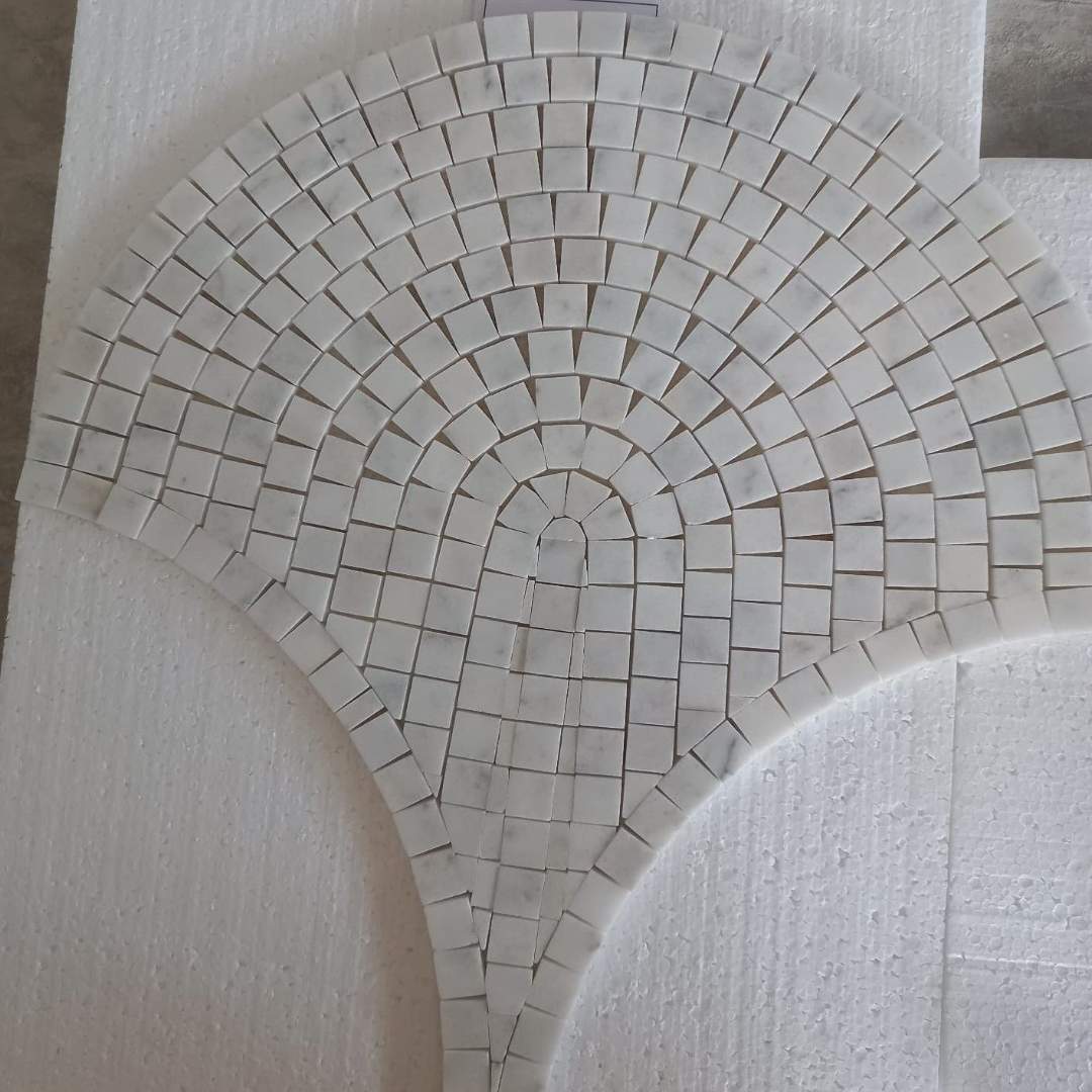 BIANCO WHITE Fan Polished Mosaic