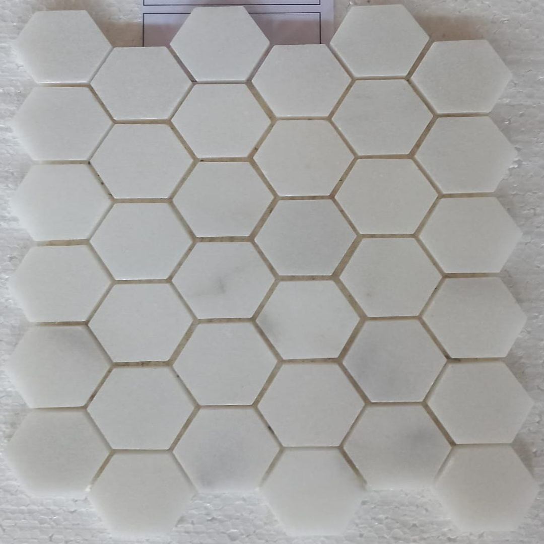 BIANCO WHITE Hexagon Polished Mosaic
