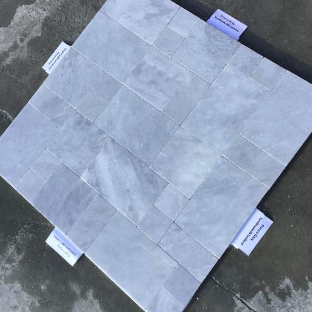 BIANCO GREY Sandblasted Tile