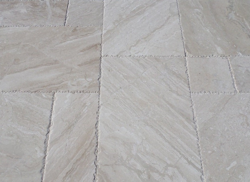 DIANE ROYAL Marble Brushed Chiseled Edge Tile