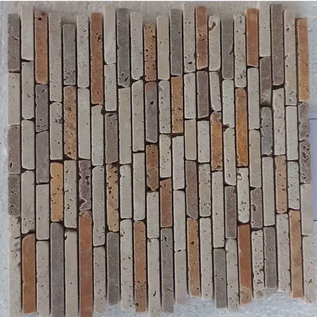 MIX COLOR String Tumbled Mosaic - Hawaii Stone